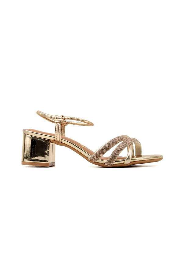 Vizzano - Sandália Vizzano Salto Bloco 6291-1174 Dourado Dourado