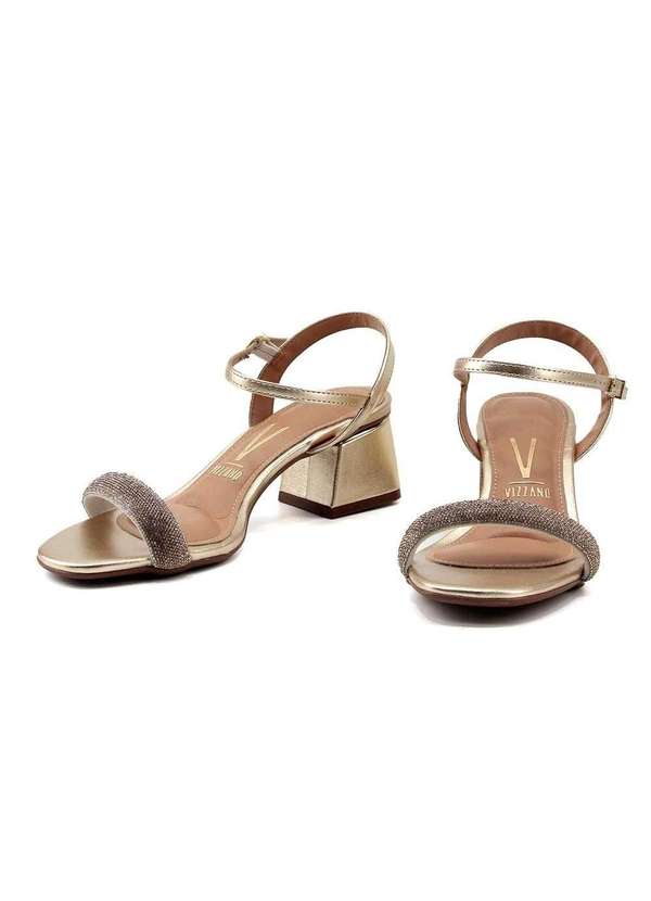 Vizzano - Sandália Vizzano Salto Bloco 6428-339 Dourado Dourado 5