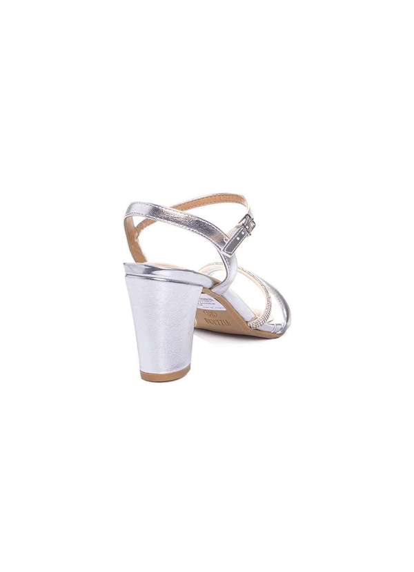 Vizzano - Sandália Vizzano Salto Bloco Prata Prata 3