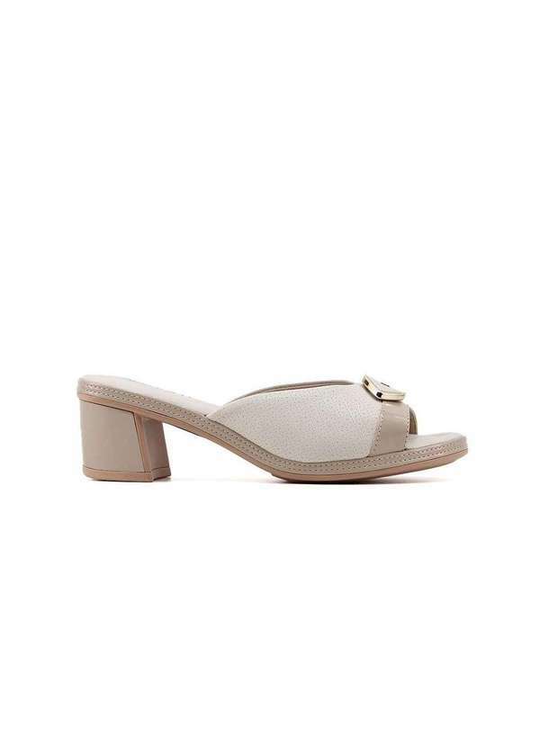 Piccadilly - Tamanco Piccadilly Salto Médio Joanete 566057 Off White Bege