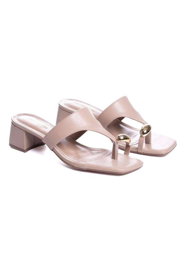 Via Marte - Tamanco Via Marte Salto Baixo Taupy Bege 3