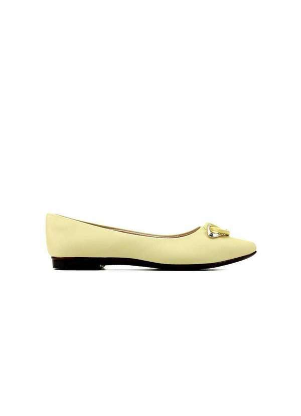 Light Gel - Sapatilha Casual Light Gel Bico Fino Amarelo Amarelo