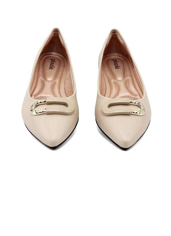 Light Gel - Sapatilha Feminina Light Gel Bico Fino Bege Bege 4