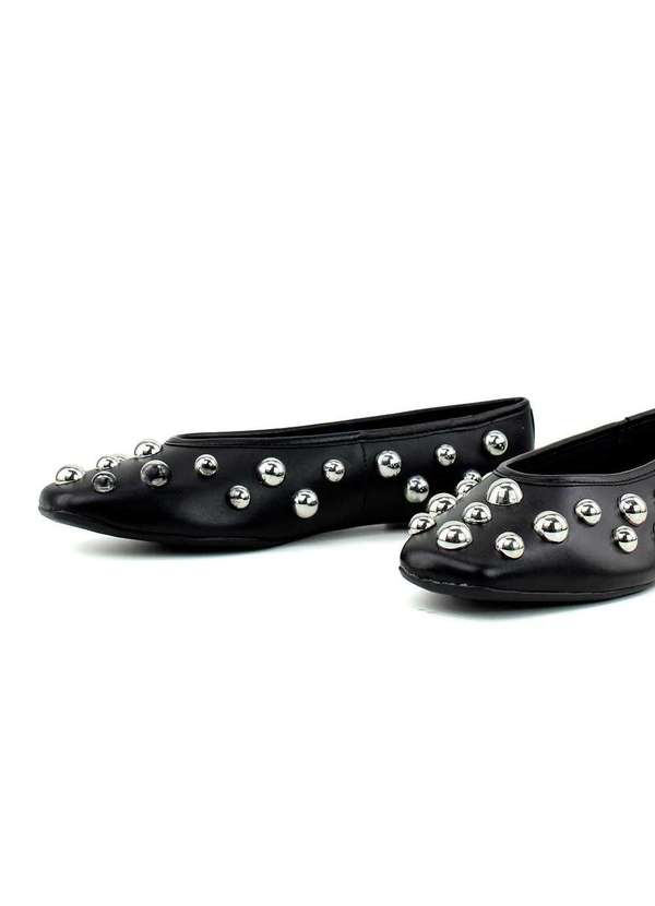 Giulia Domna - Sapatilha Giulia Domna Couro Preto Preto 2