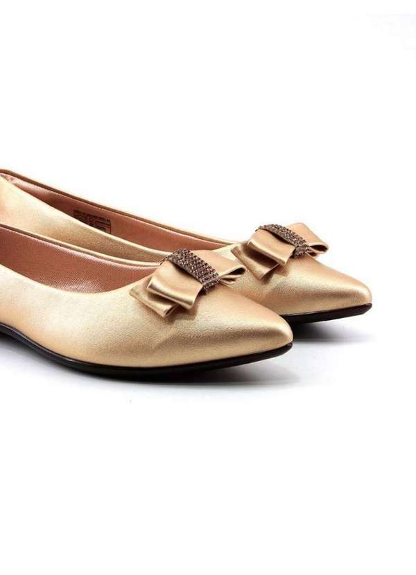 Light Gel - Sapatilha Light Gel Bico Fino 5745669 Ouro Dourado 4