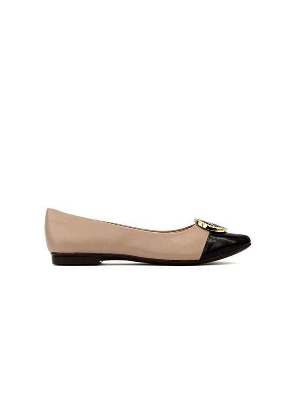 Light Gel - Sapatilha Light Gel Bico Fino Gel Taupy Bege