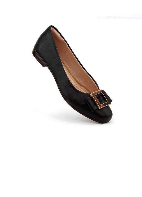 Light Gel - Sapatilha Light Gel Bico Redondo Preto Preto 1