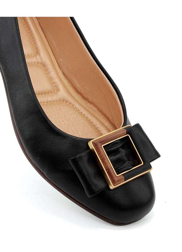 Light Gel - Sapatilha Light Gel Bico Redondo Preto Preto 2