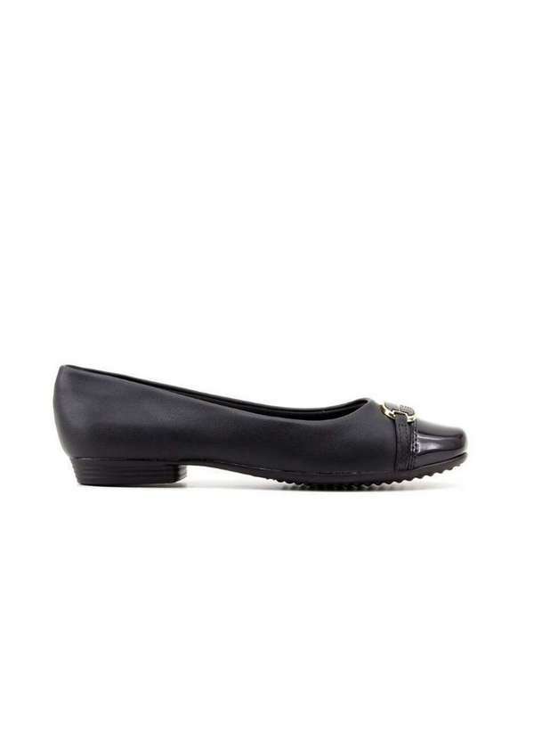 Piccadilly - Sapatilha Piccadilly Salto Baixo 250229 Preto Preto