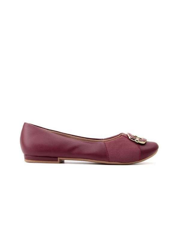 Usaflex - Sapatilha Usaflex Joanete Salto Baixo Mm0104 Vinho Vermelho