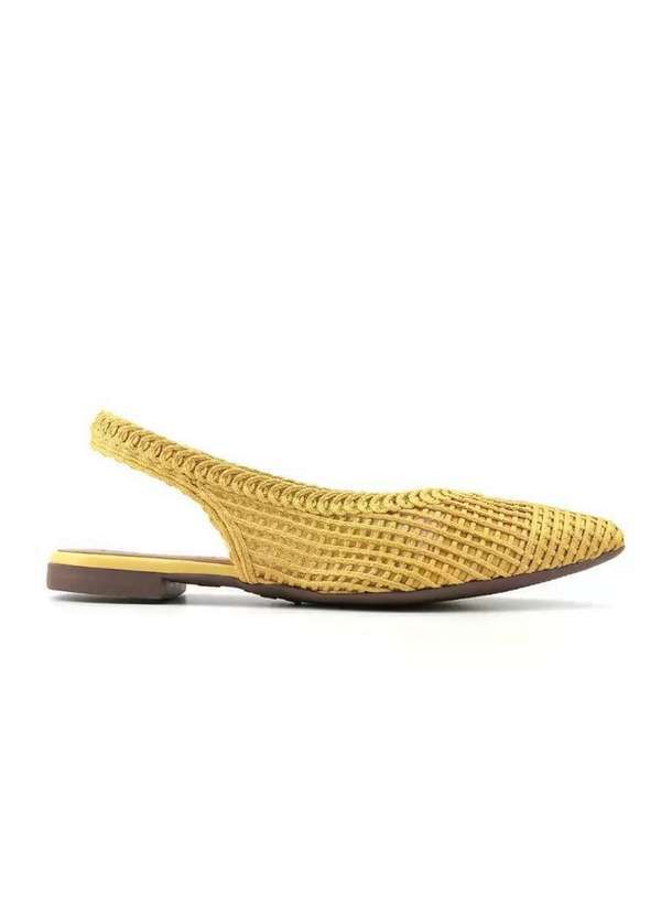 Pixolé - Sapatilha Valentina Slingback Tramada 373252 Amarelo Amarelo