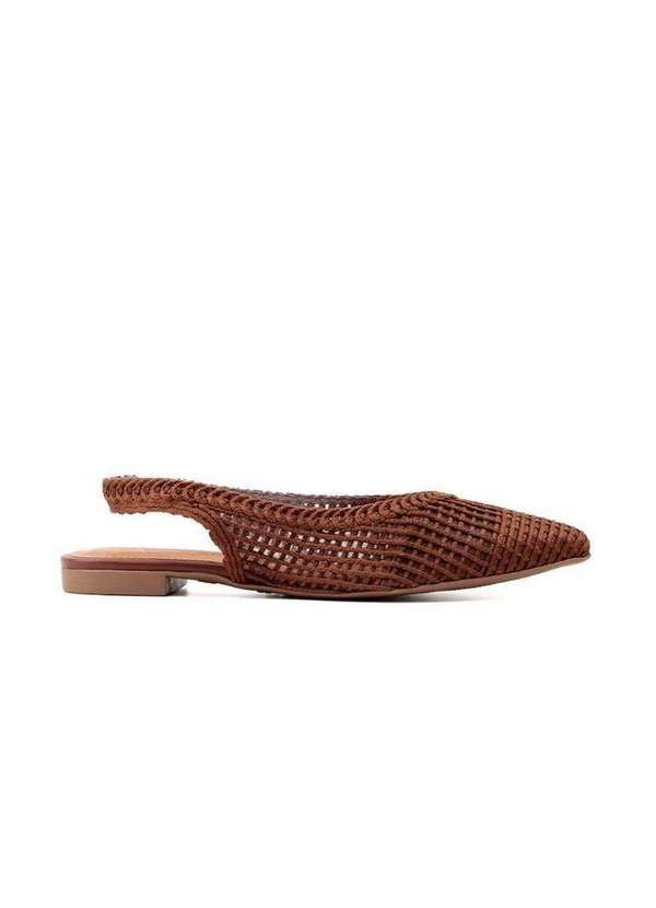 Pixolé - Sapatilha Valentina Slingback Tramada 373252 Caramelo Marrom