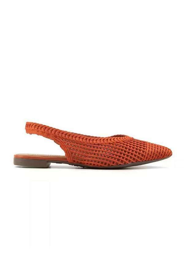 Pixolé - Sapatilha Valentina Slingback Tramada 373252 Ocre Bege
