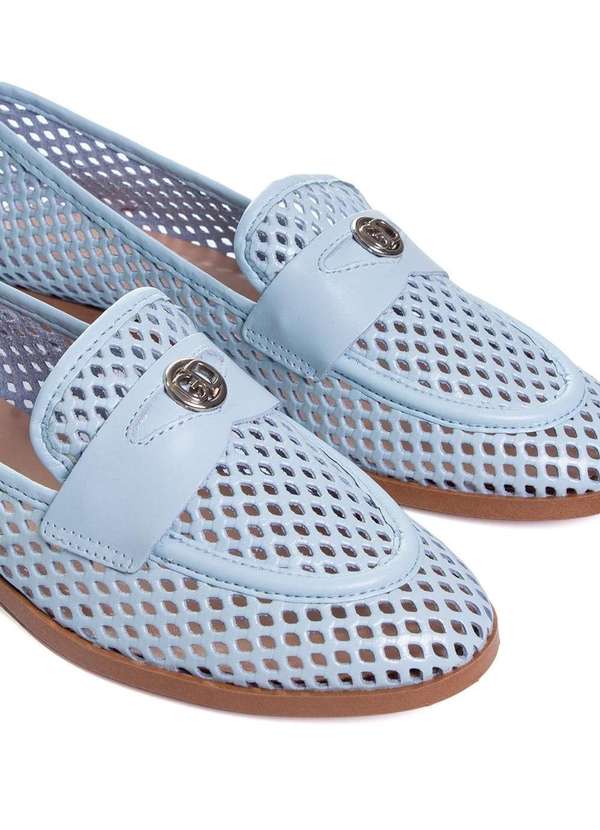 Giulia Domna - Mocassim Feminino Giulia Domna Couro Azul Azul 4