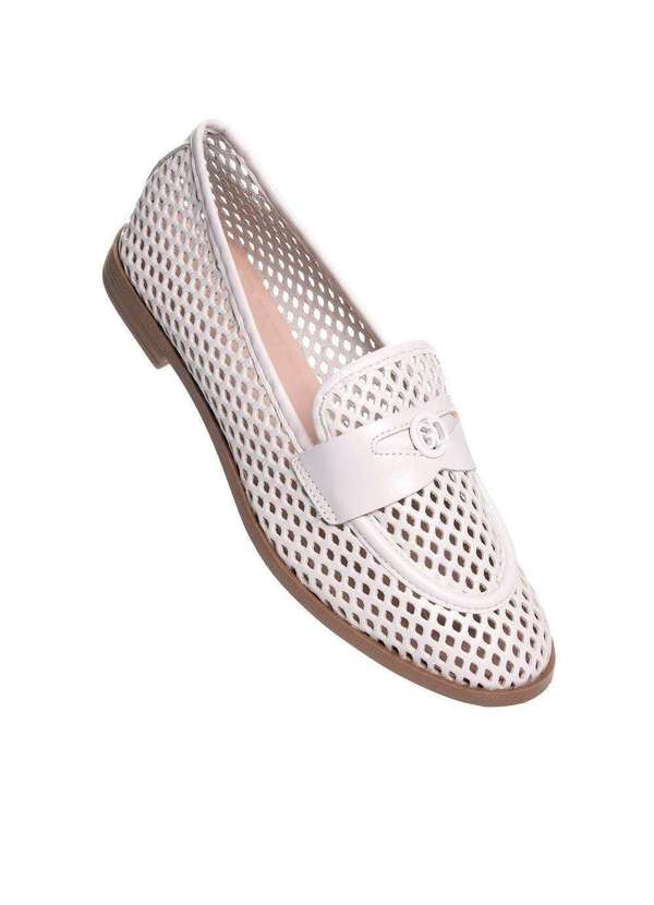 Giulia Domna - Mocassim Feminino Giulia Domna Couro Off White Bege 2