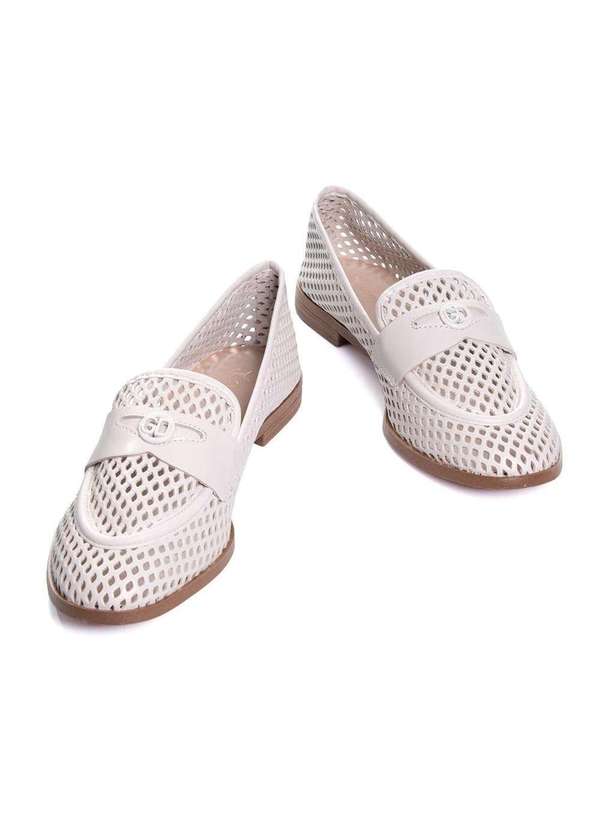 Giulia Domna - Mocassim Feminino Giulia Domna Couro Off White Bege 5