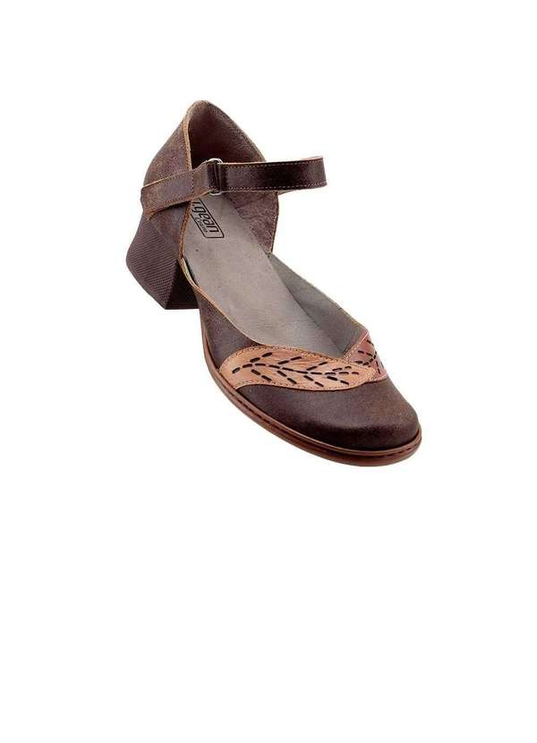 J.gean - Sapato Boneca J.Gean Dual Comfort Couro Laranja Laranja 2