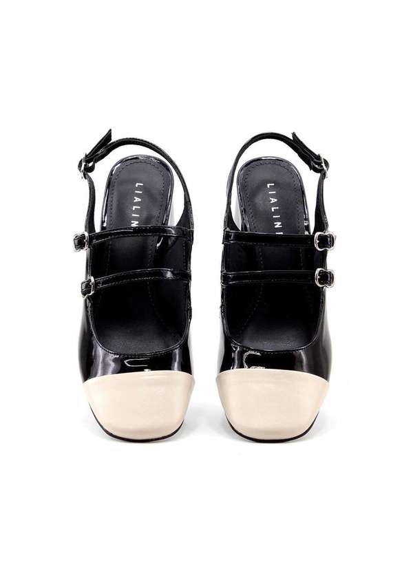 Lia Line - Sapato Lia Line Sling Back 2302-71612 Preto Preto 3