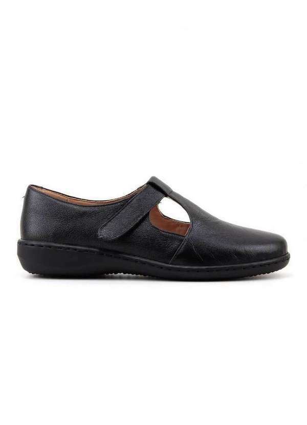 Opananken - Sapato Opananken Couro Enjoy 63810 Preto Preto