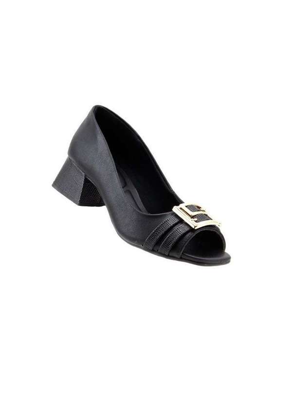 Bebecê - Sapato Peep Toe Bebecê T5267-336 Preto Preto 2