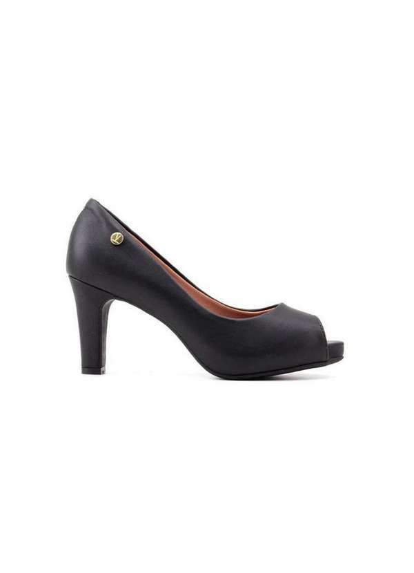 Vizzano - Sapato Peep Toe Vizzano Salto Médio 1840-300 Preto Preto