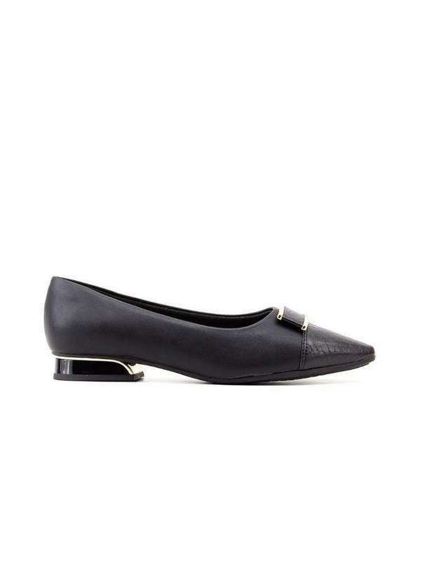 Piccadilly - Sapato Piccadilly Maxi Salto Baixo 279029 Preto Preto