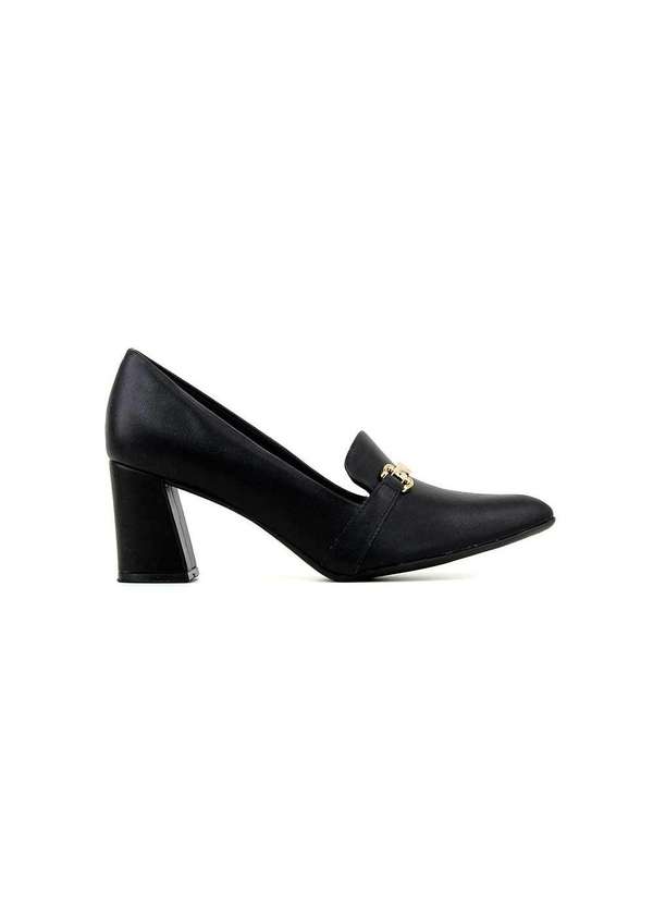 Piccadilly - Sapato Piccadilly Salto Alto Preto Preto