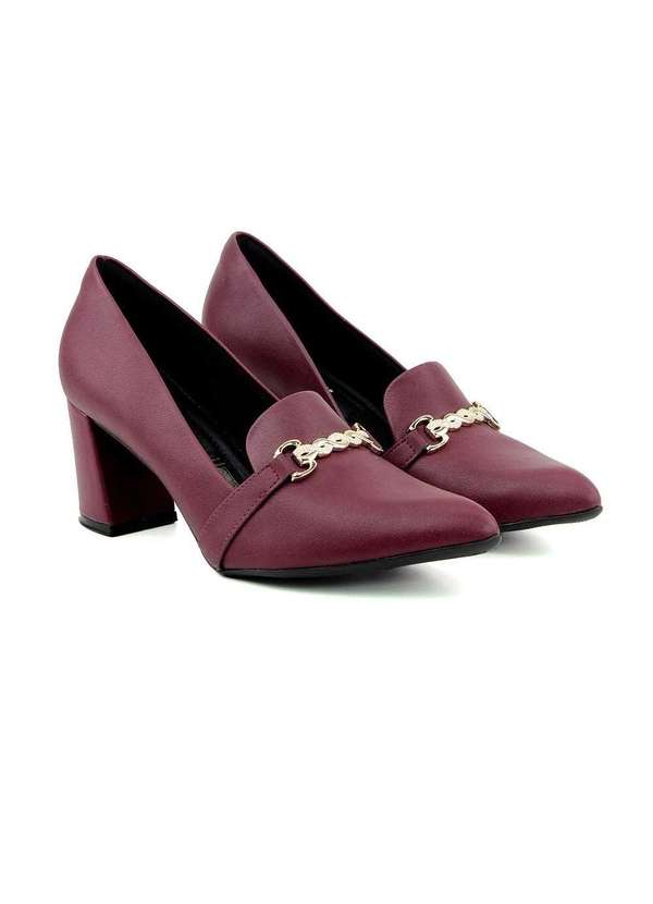 Piccadilly - Sapato Piccadilly Salto Alto Vinho Vermelho 3