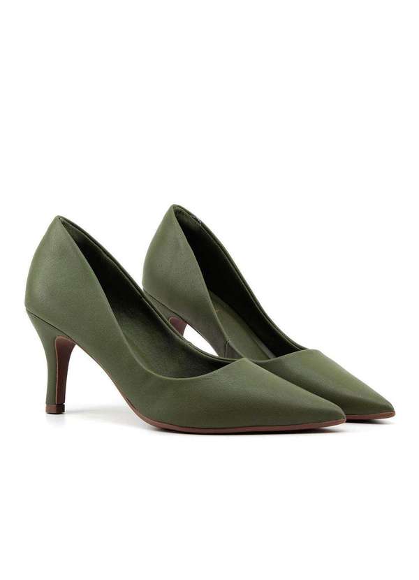 Bebecê - Sapato Scarpin Bebecê Salto Fino Verde