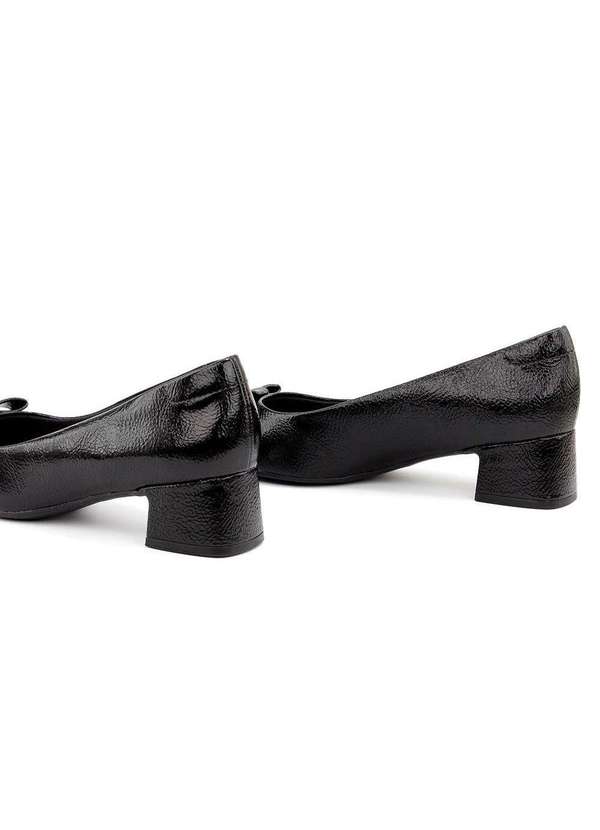 Comfortflex - Sapato Scarpin Comfortflex Salto Médio Preto Preto 5