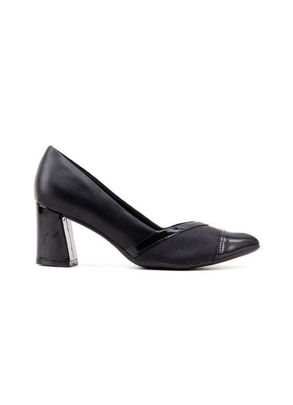 Piccadilly - Sapato Scarpin Piccadilly Salto Médio 745203 Preto Preto