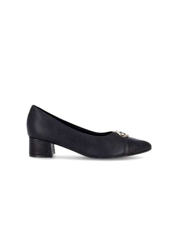 Piccadilly - Sapato Scarpin Piccadilly Taci Salto Médio Preto Preto