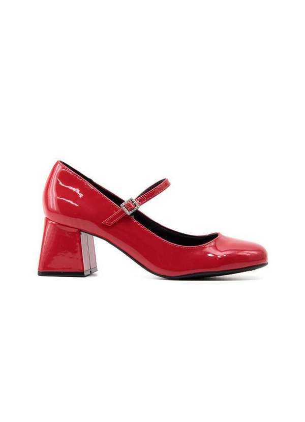 Via Marte - Sapato Scarpin Via Marte Salto Grosso 067-002-01 Vermelho Vermelho