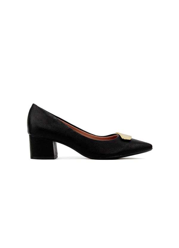 Vizzano - Sapato Scarpin Vizzano Salto Médio Preto Preto 1