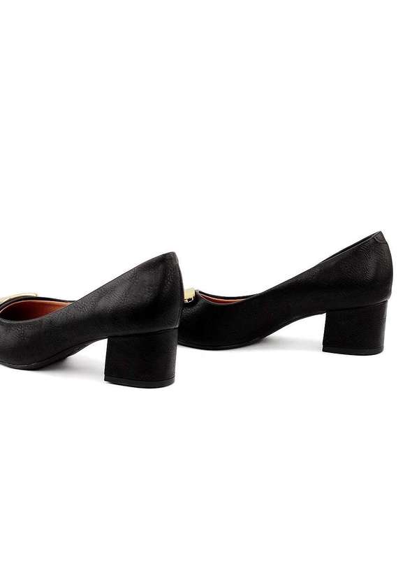 Vizzano - Sapato Scarpin Vizzano Salto Médio Preto Preto 4