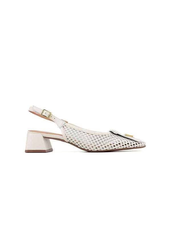 Giulia Domna - Sapato Slingback Giulia Domna Atanado Off White Bege