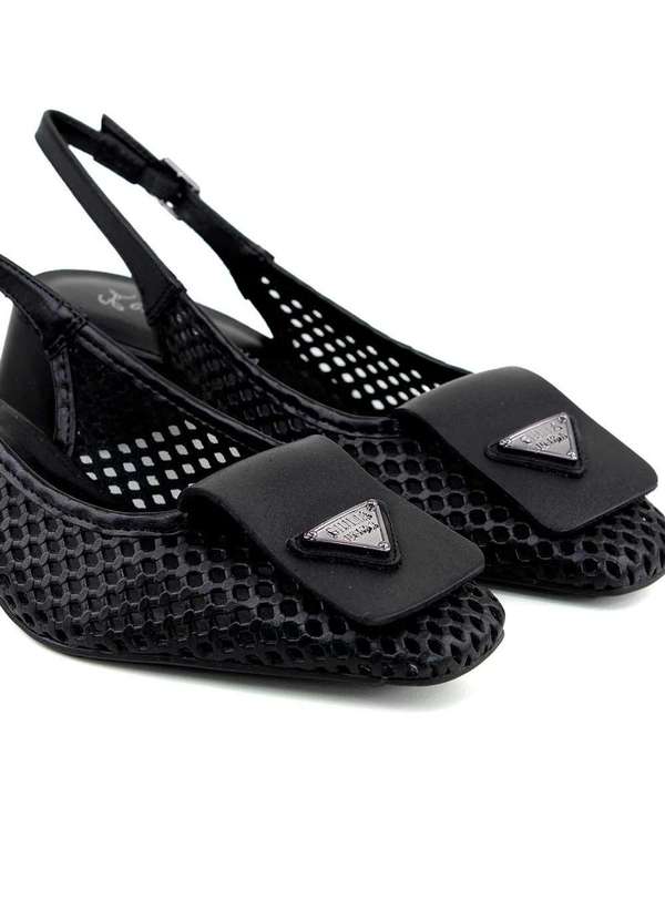 Giulia Domna - Sapato Slingback Giulia Domna Atanado Preto Preto 2