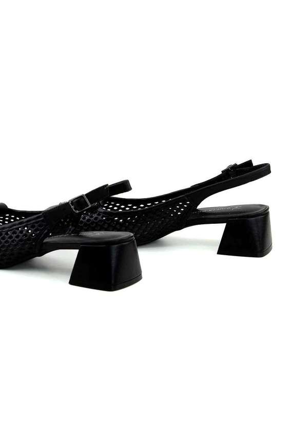 Giulia Domna - Sapato Slingback Giulia Domna Atanado Preto Preto 4