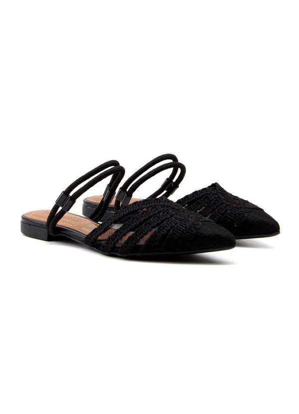 Pixolé Sapato Slingback Valentina Tramada 373266 Preto Preto