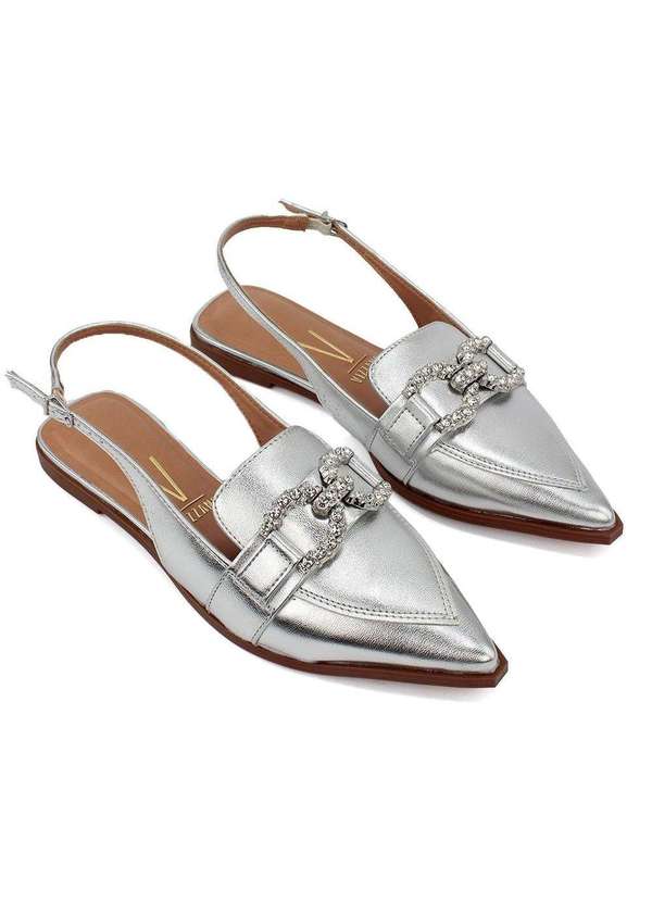 Vizzano - Sapato Slingback Vizzano Salto Baixo Prata Prata 7