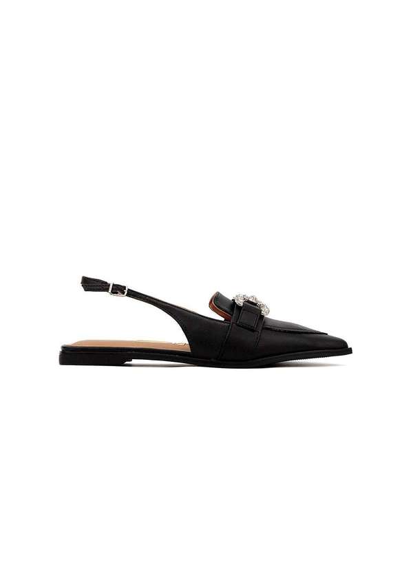 Vizzano - Sapato Slingback Vizzano Salto Baixo Preto Preto