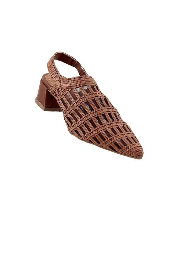 Pixolé - Scarpin Slingback Valentina Salto Baixo Caramelo Amarelo 2