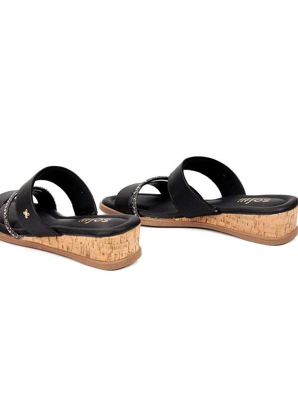 Pixolé - Tamanco Anabela Softli Preto Preto 4