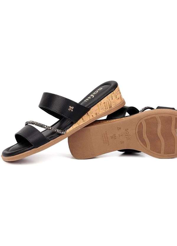 Pixolé - Tamanco Anabela Softli Preto Preto 5