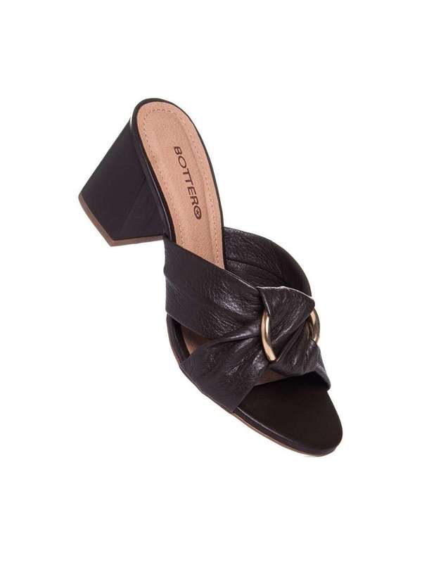 Bottero - Tamanco Bottero Salto Médio Couro Marrom Marrom 2