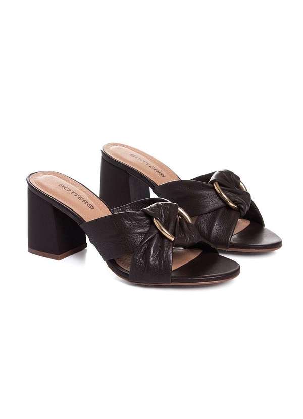 Bottero - Tamanco Bottero Salto Médio Couro Marrom Marrom 3