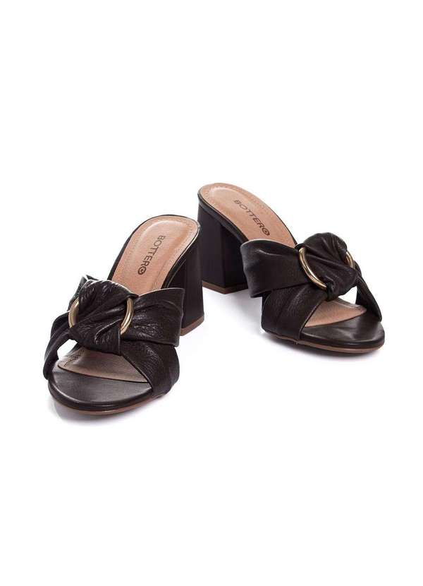 Bottero - Tamanco Bottero Salto Médio Couro Marrom Marrom 5