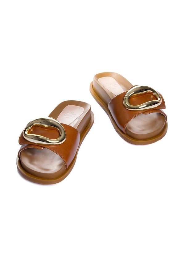 Pixolé - Tamanco Flatform Pixolé Bridão Caramelo Amarelo 5