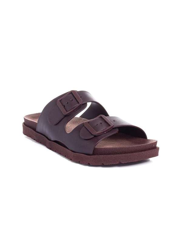 Pixolé - Tamanco Flatform Pixolé Fivelas. Café Marrom 2