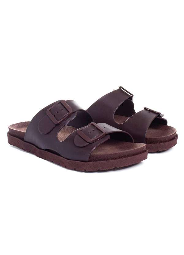 Pixolé - Tamanco Flatform Pixolé Fivelas. Café Marrom 4